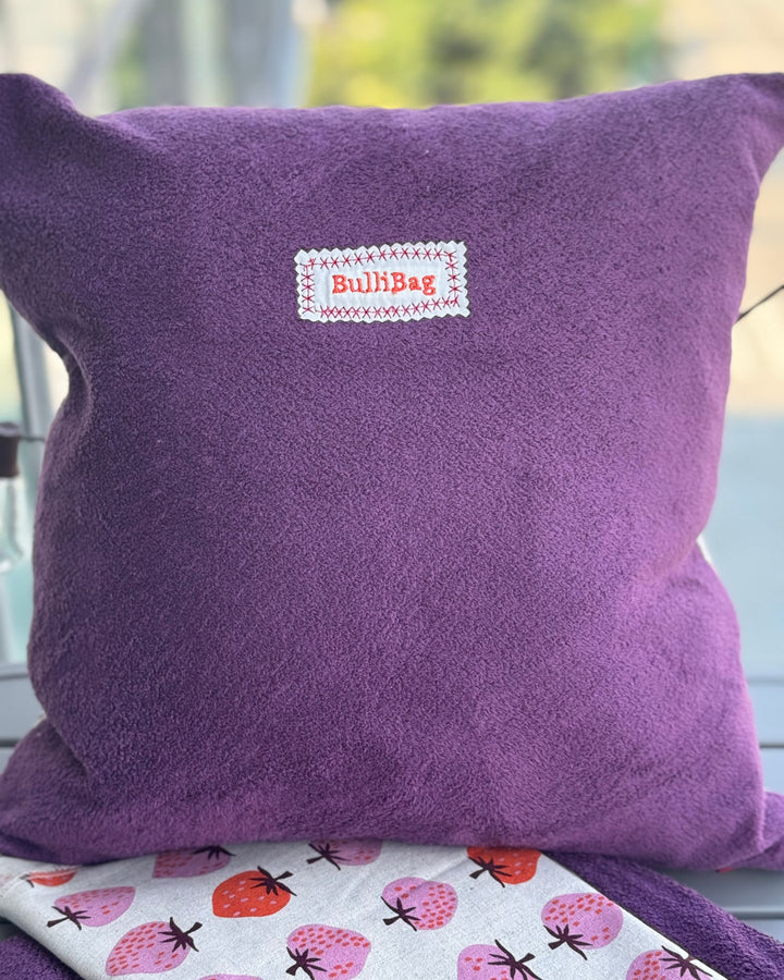 BULLIBAG | Strawberry Patch Monogram Pillow