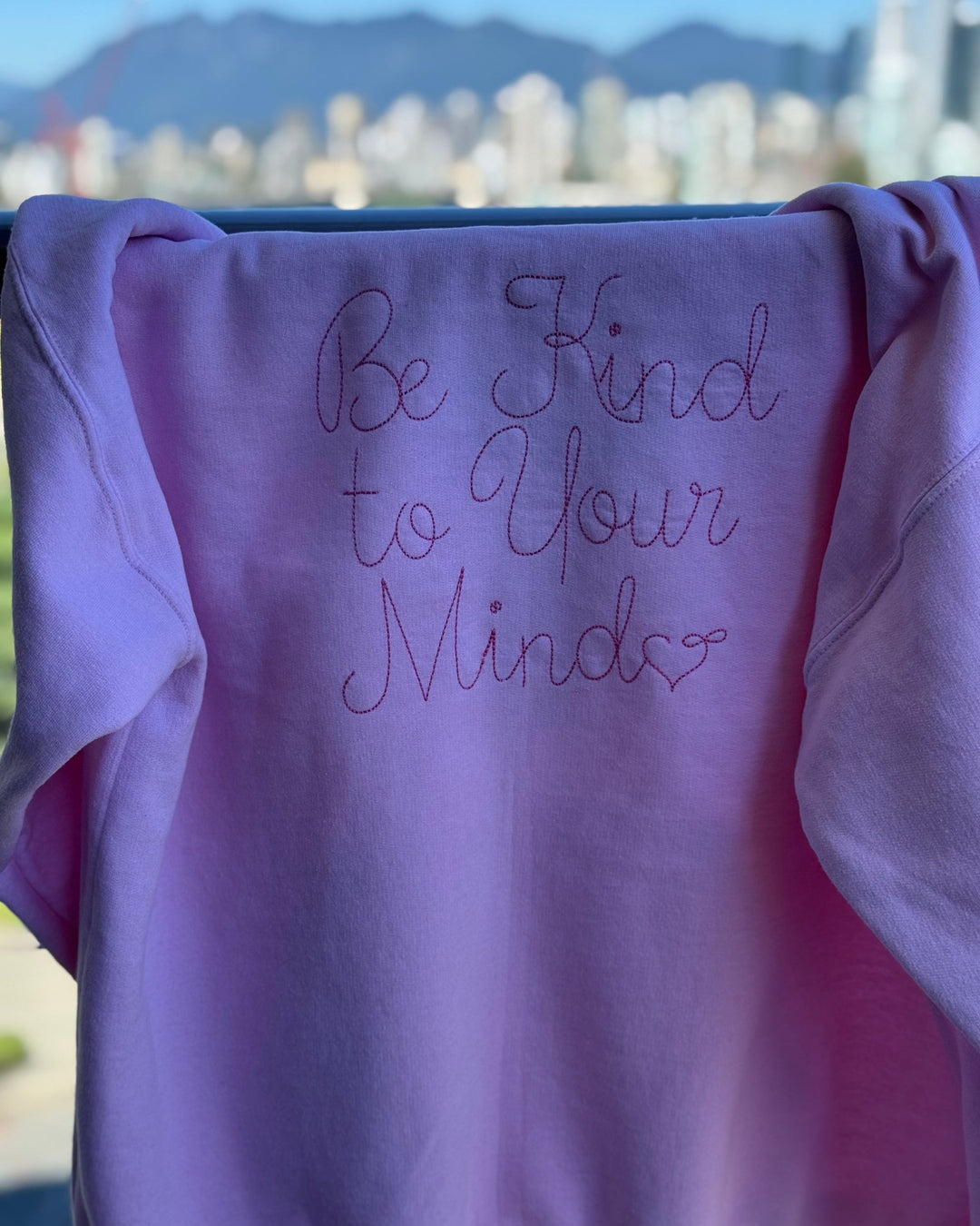 BULLIBAG | Be Kind To Your Mind Happy Hoodie — Light Pink