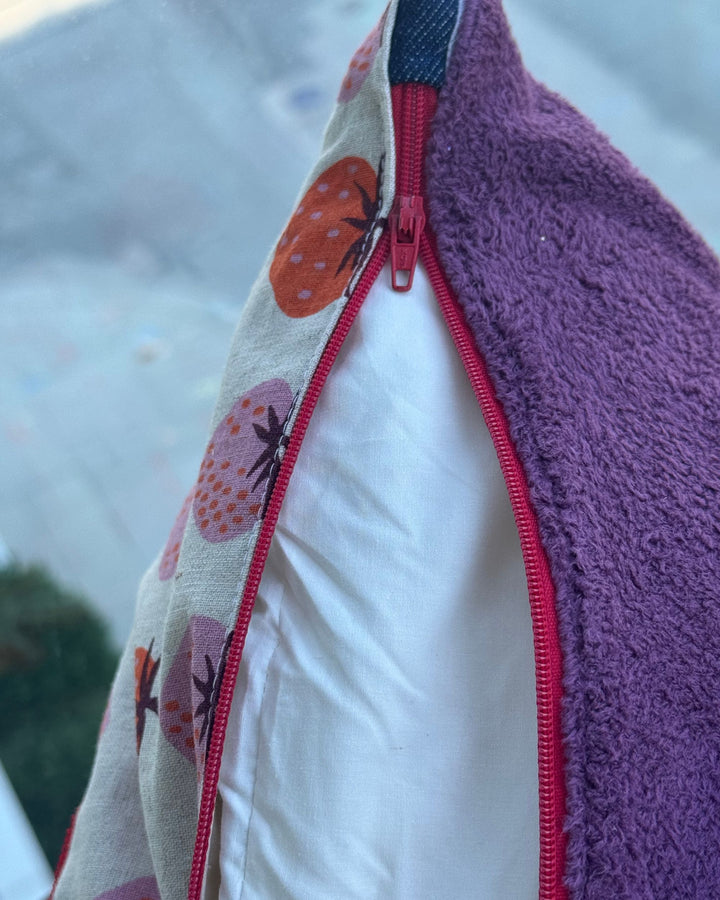 BULLIBAG | Strawberry Patch Monogram Pillow