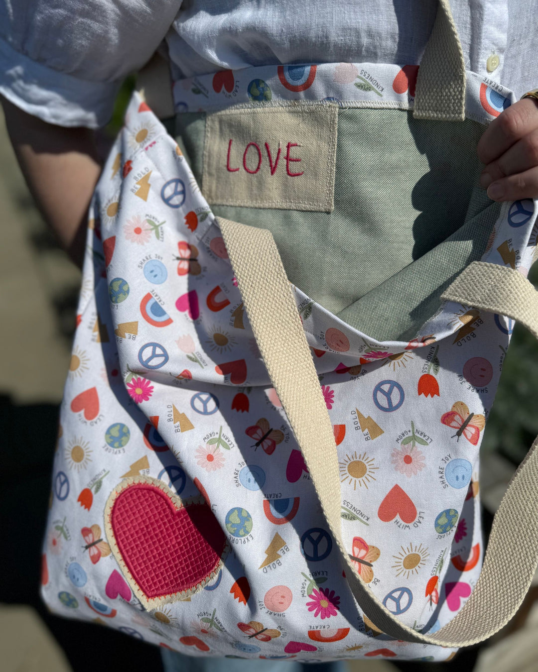 BULLIBAG | Hearts & Stars Water Resistant Lined Totes