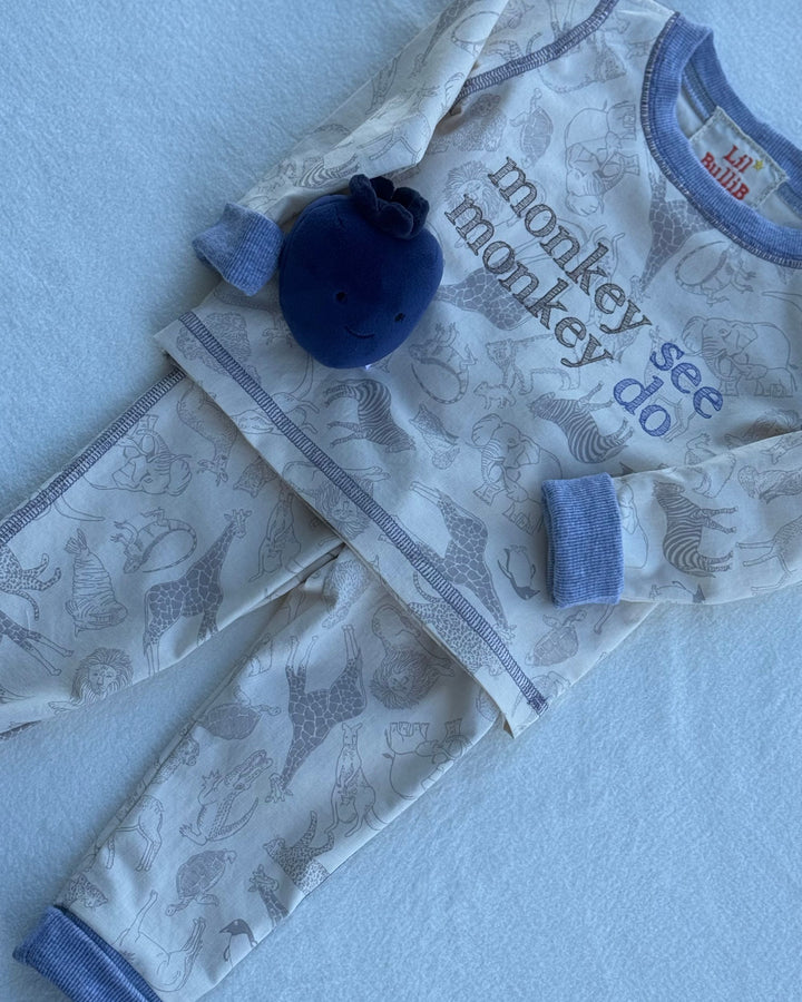 Lil BulliB Monkey See, Monkey Do PJs 🐒